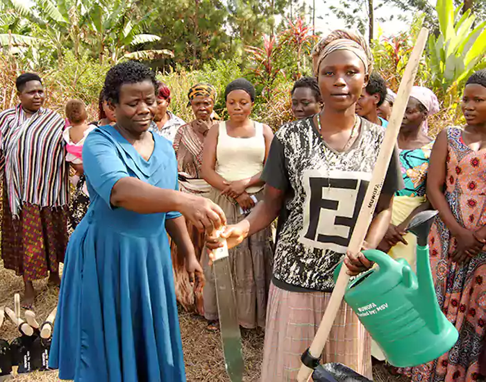 Home 13 muwofa women receiving gardening tools 12 3